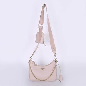 Prada Re-Edition 2005 Saffiano Leather Crossbody Bag In Water Lily Pink